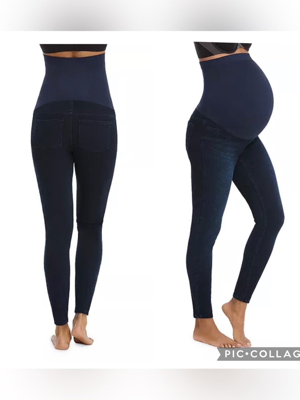 Maternity High-Waist Dark Navy Jeggings